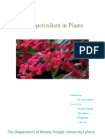 Photoperiodism in Plants: The Department of Botany Punjab University Lahore