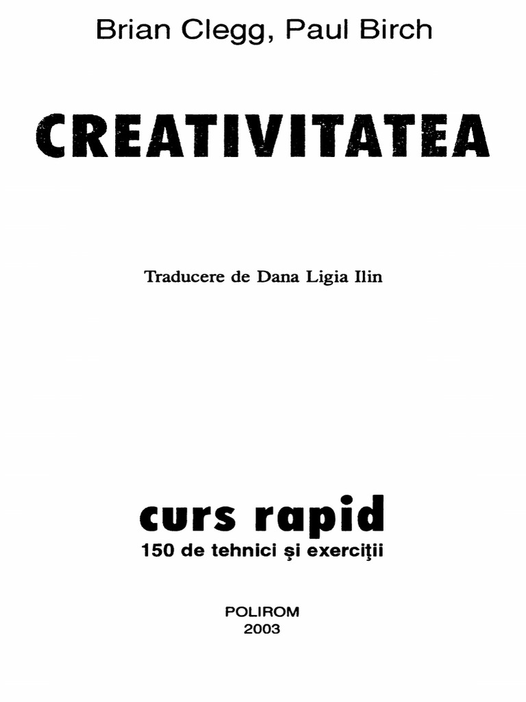 Brian Clegg - Creativitatea Curs Rapid | PDF