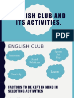 English Club and It's Activies