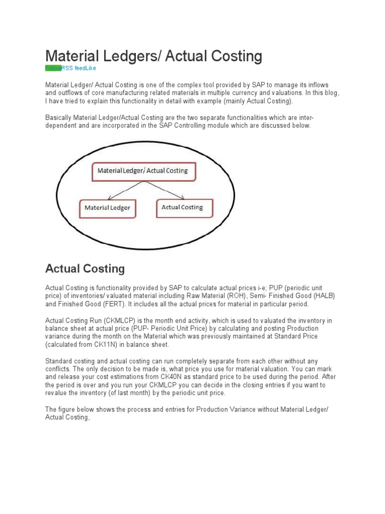 Material Ledgers Blog PDF Valuation (Finance) Inventory