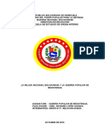 La Milicia Bolivariana y la guerra de resistencia