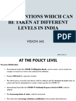 Covid 19 Interventions at Different Levels in India PDF