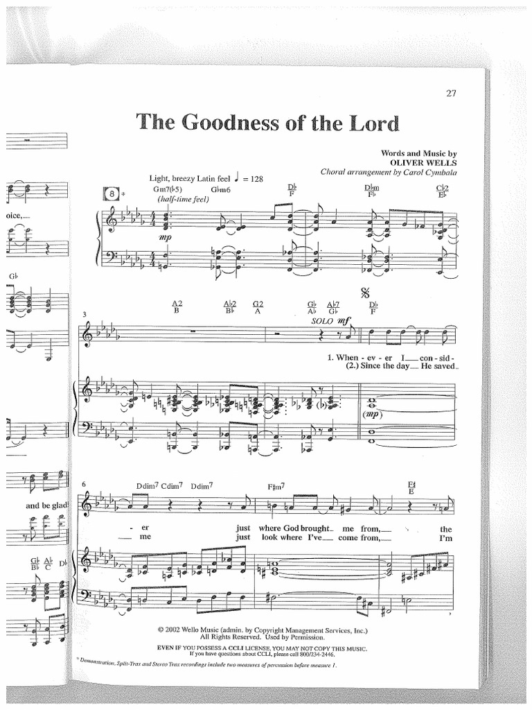 Only To Him / Brooklyn Tabernacle ゴスペル譜