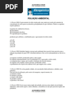 Química Geral - Poluição Ambiental (13 questões)