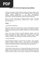 UPSC ESE Electrical Engineering Syllabus: Paper - 1