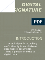 Digital Signature: 19MEL023 Swaminathan.G