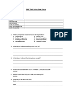 FMC Exit Interview Form