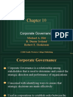 Corporate Governance: Michael A. Hitt R. Duane Ireland Robert E. Hoskisson