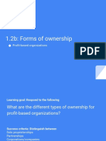 1.2b - For-Profit Businesses (3 Kinds)