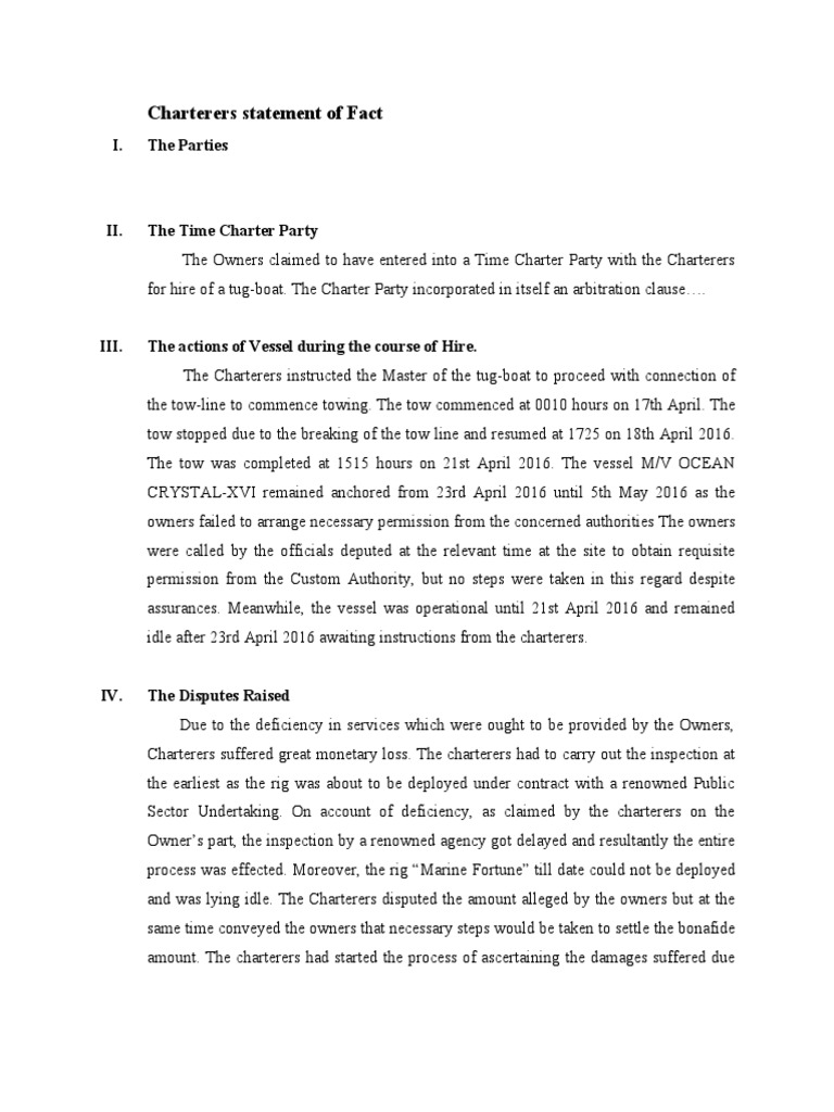 Tug-Boat Charter Dispute and Arbitration | PDF | Arbitration | Lawsuit