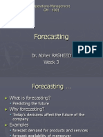 Forecasting: Dr. Abher RASHEED Week 3