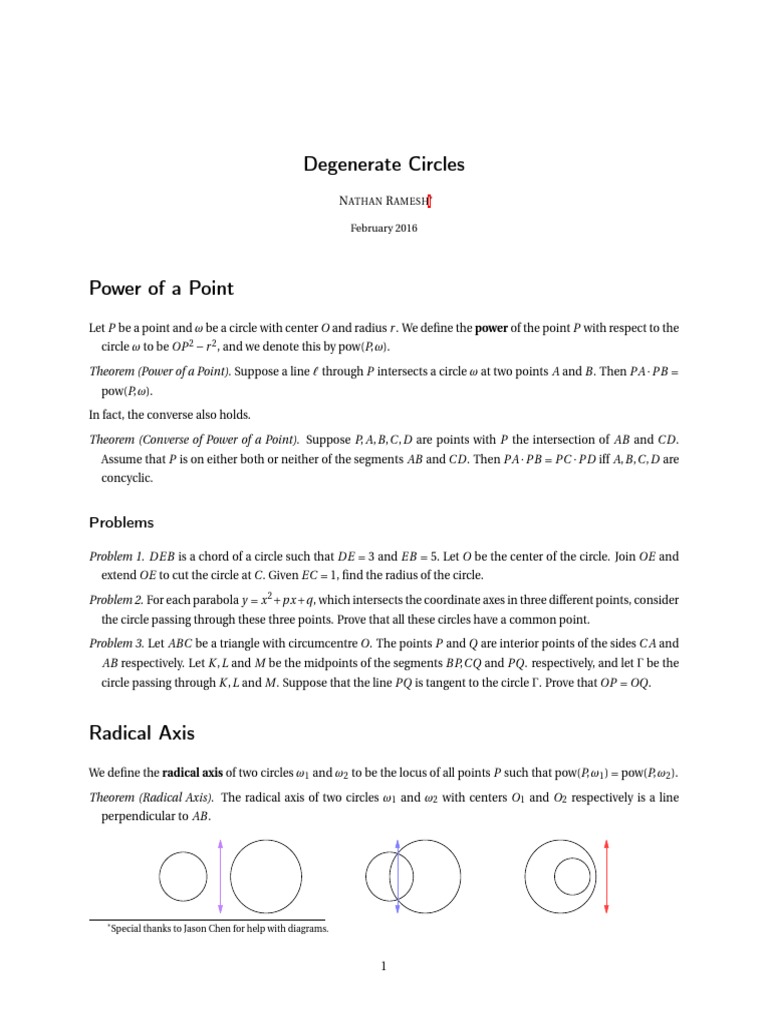 Understanding Degenerate Circles | PDF | Triangle | Circle