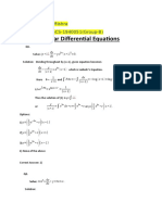 Linear Differential Equations MCQ