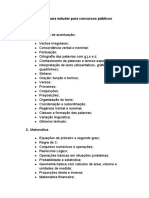 Temas para Estudar para Concursos Públicos