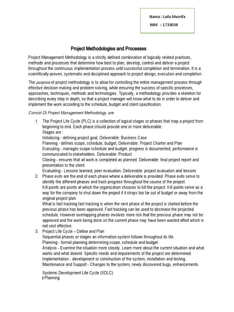 Project Management Methodologies Explained | PDF | Agile Software ...
