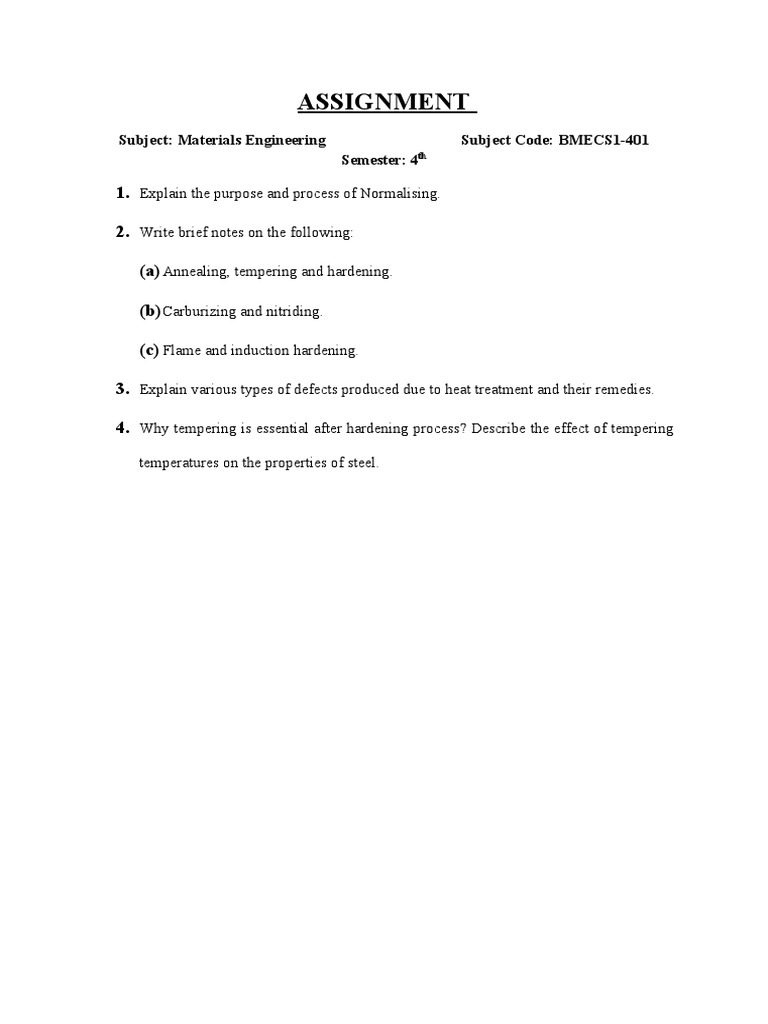 Materials Engineering Study Guide | PDF