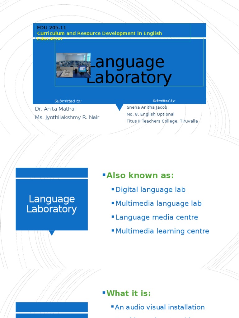Importance and Uses of Language Laboratory | PDF