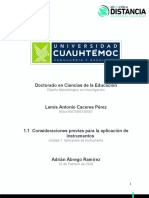 1.1 Consideraciones Previas para La Aplicación de Instrumentos - Cáceres - Lemis