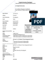 Pgexam - Puchd.ac - in StudentProfile - Aspx AppNo 3hpSYxglGMk &A Iqdnc10X PDF