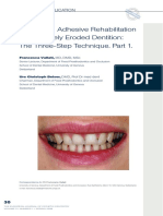 Full-Mouth Adhesive Rehabilitation of A Severely Eroded Dentition: The Three-Step Technique. Part 1