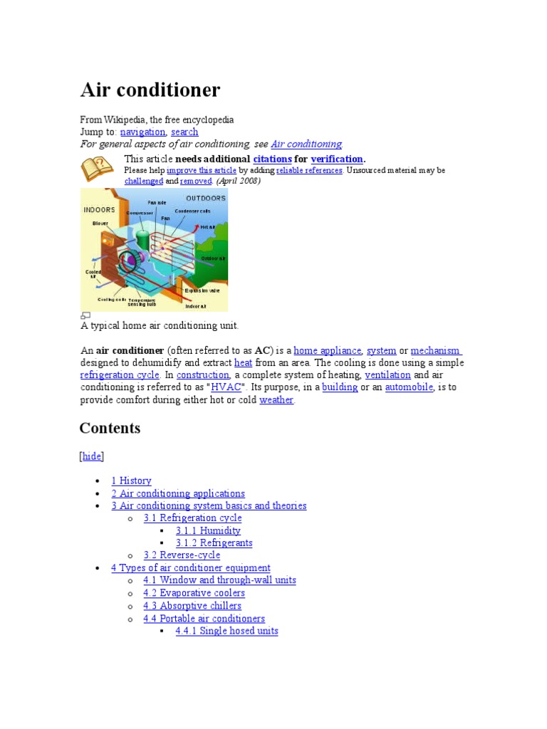 Overview of Air Conditioning Systems | PDF | Air Conditioning ...