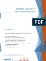 Business Process of Sales and Distribution