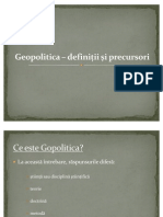 Geopolitica Definitii Si Precursori