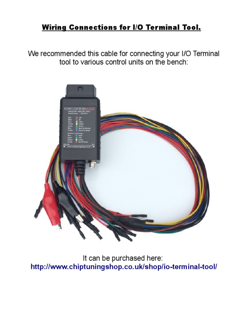 Wiring Connections For I/O Terminal Tool PDF Vehicle Technology Opel