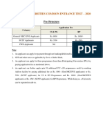 Fee Structure 2020 PDF