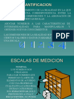 Cuantificacion, Escalas de Medicion