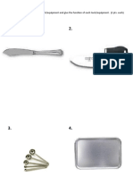 Long Test No. 1 Test I Direction: Name The Following Tools/equipment and Give The Function of Each Tools/equipment. (2 Pts. Each)