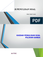 Kaidah Penulisan Soal: Oleh: Budi Usodo