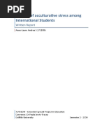 Sources of Acculturative Stress Among International Students