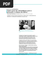 Qual o peso do colonialismo para o presente e o futuro da África