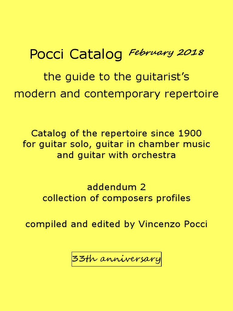 Pocci Catalog 33th February 18 Composers Profiles Pdf Classical Music Performing Arts