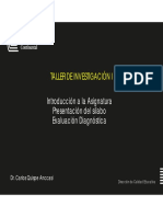 Presentación TALLER DE INVESTIGACION I PDF