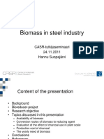 Biomass in steel industry reduces CO2 emissions