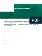 Derecho concursal argentino con menos de  para optimizar el . Resume de manera concisa el tema del documento sobre las nociones introductorias del derecho concursal argentino