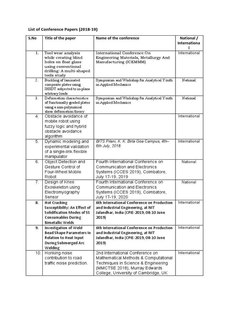 MMCTSE 2018 Conference Papers Summary | PDF | Engineering