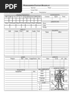 WFRP 4e Fillable Character Sheet Guide | PDF | Spreadsheet