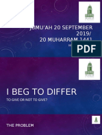 Begging Jumu'ah 20 September 2019