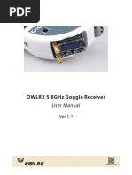 Owlrx 5.8Ghz Goggle Receiver: User Manual