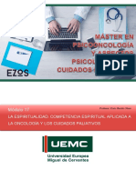 Módulo 17 La Espiritualidad. Competencia Espiritual Aplicada A La Oncología y Los Cuidados Paliativos