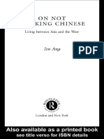 On Not Speaking Chinese - Living Between Asia and The West PDF
