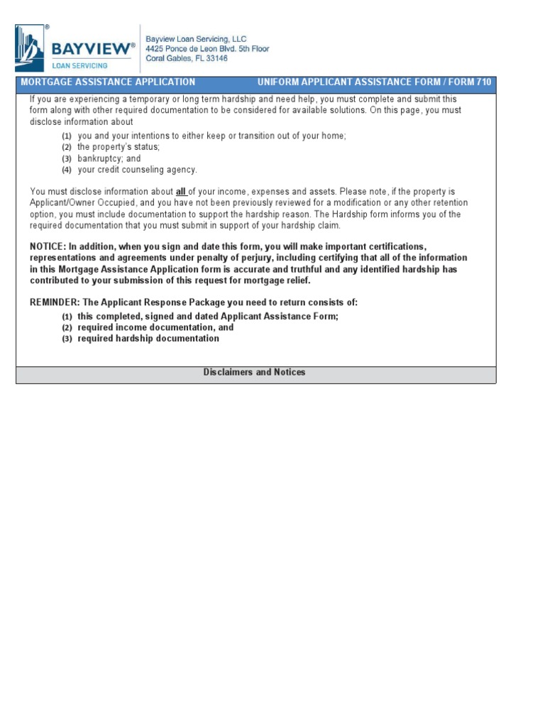 Hardship Application PDF Forbearance Loans