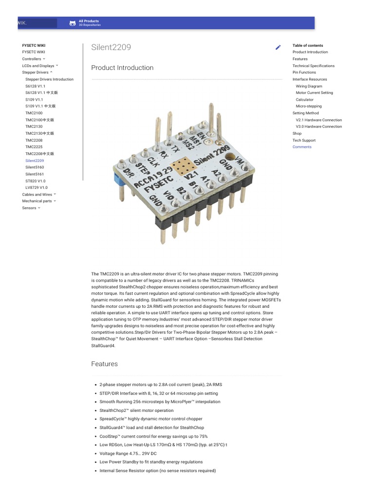 Caracteristicas Driver TMC2209 | PDF | Electric Motor | Root Mean Square