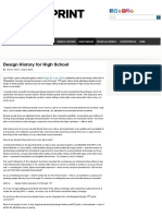 Design History Mandatory in Education