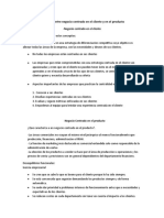 Diferencia Entre Negocio Centrado en El Cliente y en El Producto