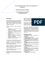 Mejoramiento en La Calidad de Producción de Una Empresa de Alimentos