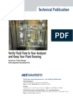 Technical Publication: Verify Fluid Flow To Your Analyzer and Keep Your Plant Running
